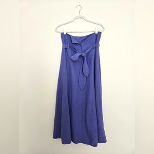 Mara Hoffman Periwinkle Blue Anna Tie-Waist Linen Blend Skirt | Sislze 8